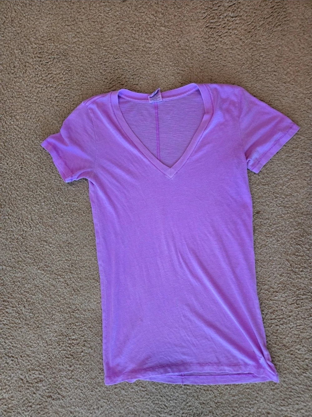 Victoria's Secret Lavender V-Neck Short Sleeve Tee
